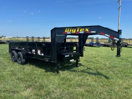 New 2027 Big Tex 83x14 Tandem 15.9K GN Telescopic Dump w/ 2' Sides & Slide In Ramps