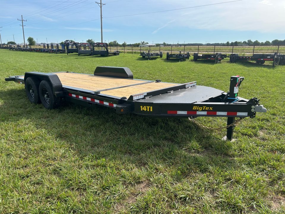 New 2027 Big Tex 83x20 Tandem 15.4K I-Beam Gravity Tilt w/ 4' Stationary, Toolbox, & Fork Holders