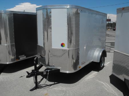 New Enclosed Trailer 4 X 8 Barn Door 5' Int 080 Skin White