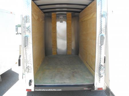 New Enclosed Trailer 4 X 8 Barn Door 5' Int 080 Skin White