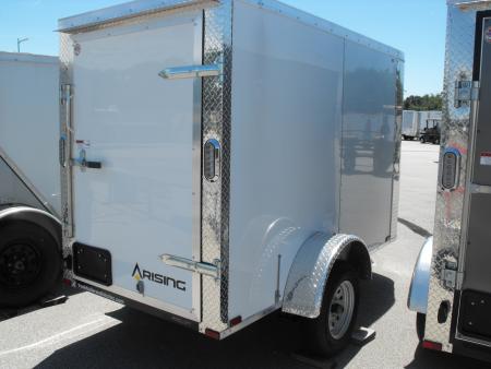 New Enclosed Trailer 4 X 8 Barn Door 5' Int 080 Skin White