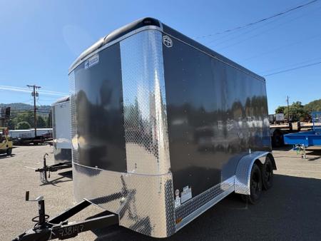 New CARGO 2027 FOREST RIVER CONTINENTAL TW714TA2 7X14 ENCLOSED TRAILER METALLIC GRAY RAMP