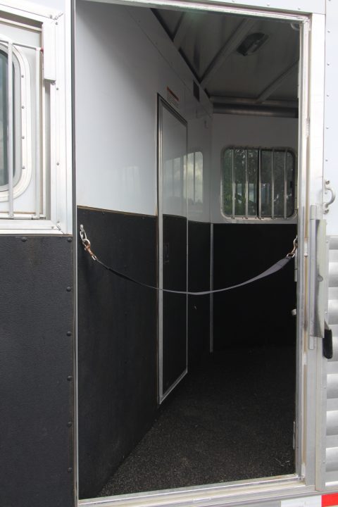 Used 2018 Exiss Escape 7410 - 10ft SW Living Quarters 4 Horse Trailer w/ Hay Rack & Easy Care Horse Flooring