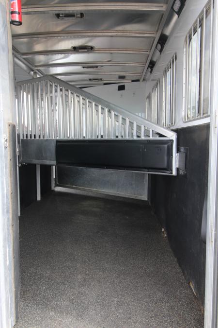 Used 2018 Exiss Escape 7410 - 10ft SW Living Quarters 4 Horse Trailer w/ Hay Rack & Easy Care Horse Flooring