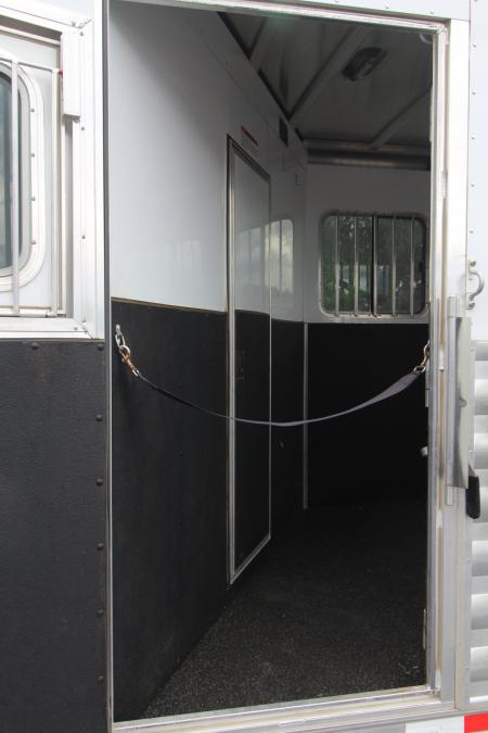 Used 2018 Exiss Escape 7410 - 10ft SW Living Quarters 4 Horse Trailer w/ Hay Rack & Easy Care Horse Flooring