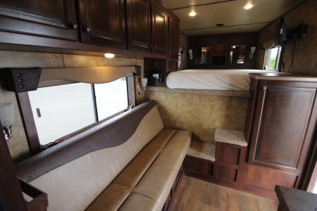 Used 2018 Exiss Escape 7410 - 10ft SW Living Quarters 4 Horse Trailer w/ Hay Rack & Easy Care Horse Flooring
