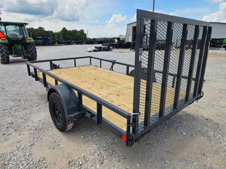 New 2026 Lamar 77X12 SINGLE 3.5K TUBE TOP UTILITY W/4" CHANNEL FRAME & 4' SPRING GATE