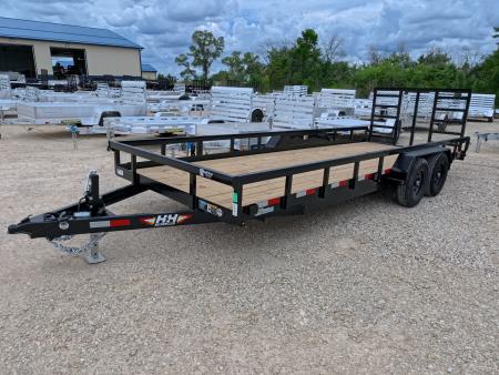 New 2026 H&H Trailers 82x20 Heavy Duty Rail Side Landscape Trailer , Tandem with 10K GVWR