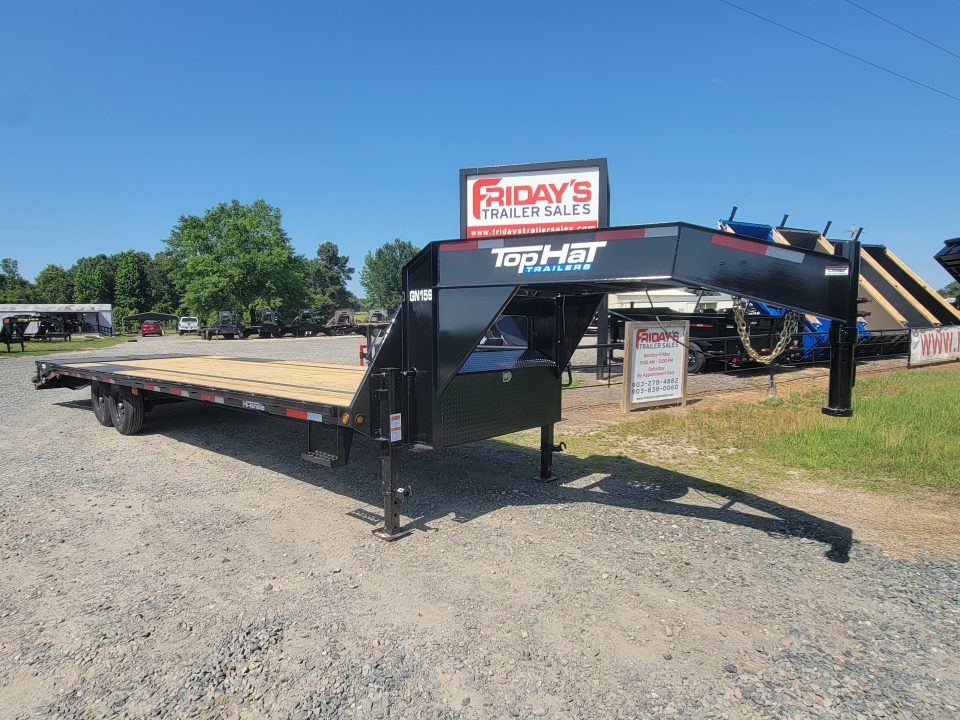 New 2026 Top Hat Trailers GN159 LO PROFILE Flatbed 30' x 102" Equipment Trailer