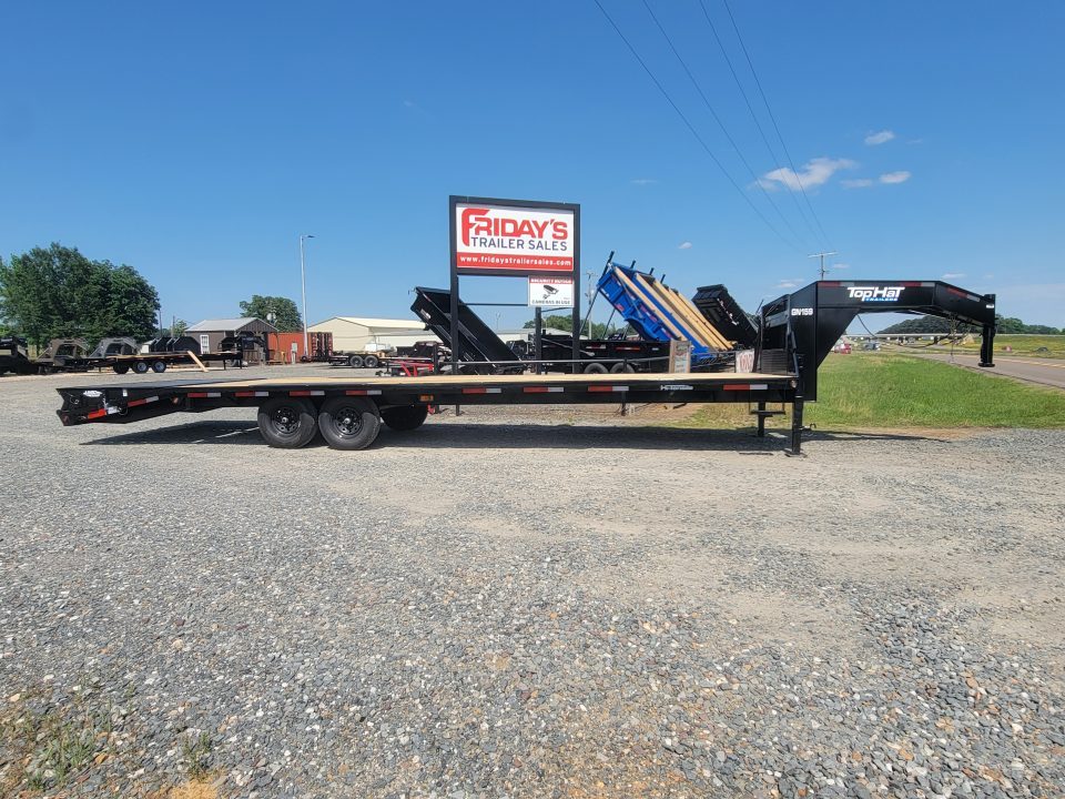 New 2026 Top Hat Trailers GN159 LO PROFILE Flatbed 30' x 102" Equipment Trailer