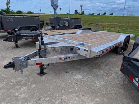 New 2026 H&H Trailers 82 X 22 Aluminum Electric Tilt Speed Loader Car Hauler with 14K GVWR, 12K Dropleg Jack,& Outriggers