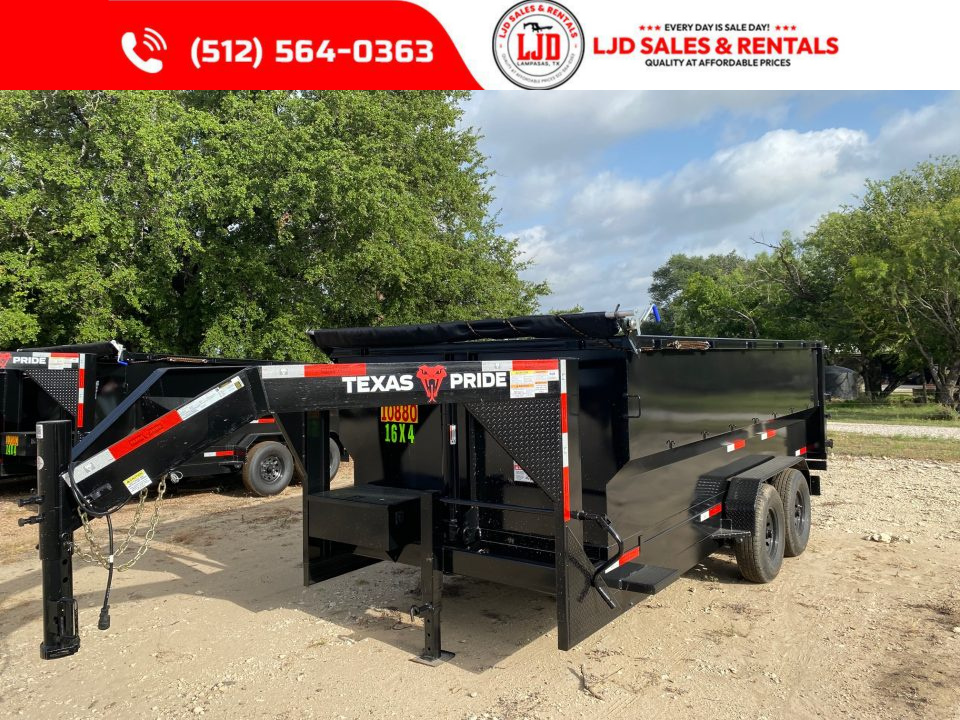 New 2026 Texas Pride - Gooseneck Dump Trailer 16'x4' - Tarp - 16K GVWR