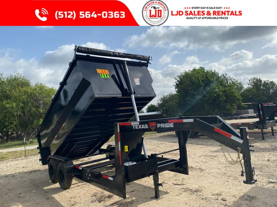 New 2026 Texas Pride - Gooseneck Dump Trailer 16'x4' - Tarp - 16K GVWR