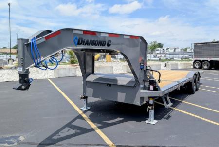 New HXD-210-GN-24' Gravity Tilt 102" Wide: 23K (GVWR), Drive Over Fenders, Gooseneck Equipment Trailer