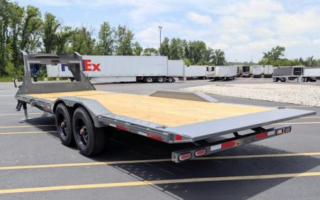 New HXD-210-GN-24' Gravity Tilt 102" Wide: 23K (GVWR), Drive Over Fenders, Gooseneck Equipment Trailer
