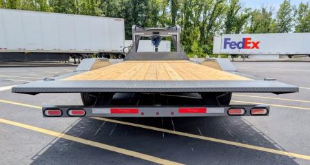 New HXD-210-GN-24' Gravity Tilt 102" Wide: 23K (GVWR), Drive Over Fenders, Gooseneck Equipment Trailer