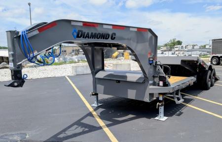 New HXD-210-GN-24' Gravity Tilt 102" Wide: 23K (GVWR), Drive Over Fenders, Gooseneck Equipment Trailer