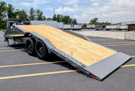 New HXD-210-GN-24' Gravity Tilt 102" Wide: 23K (GVWR), Drive Over Fenders, Gooseneck Equipment Trailer