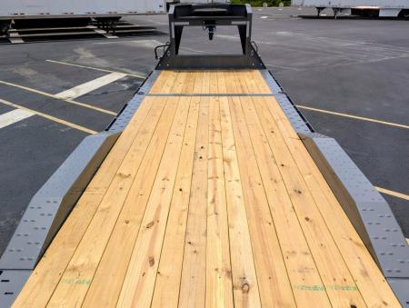 New HXD-210-GN-24' Gravity Tilt 102" Wide: 23K (GVWR), Drive Over Fenders, Gooseneck Equipment Trailer
