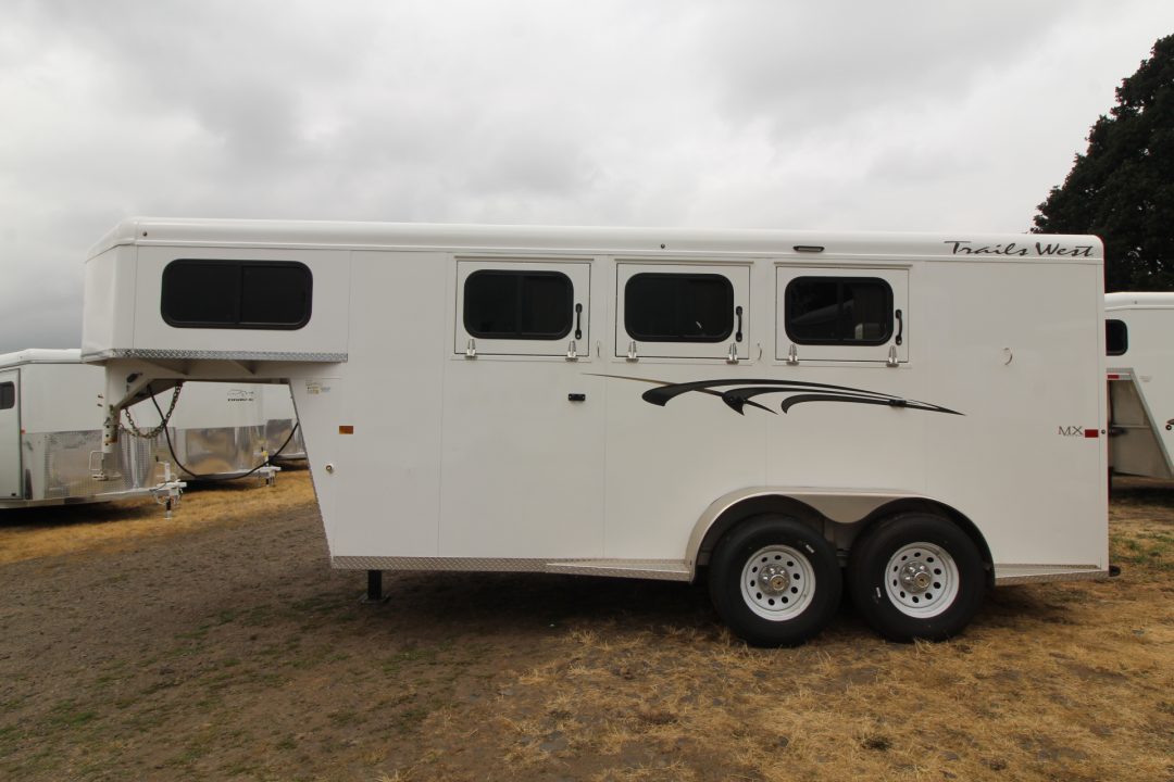 Used 2024 Trails West Adventure MX 4 Horse Trailer