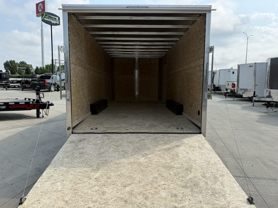New 2027 R&M 8.5x20 + 2’V Rear Ramp Enclosed Cargo Trailer Car Hauler