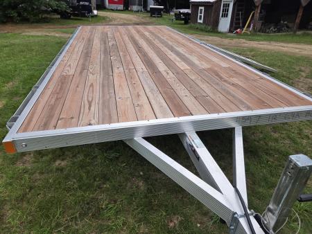 New 2025 Sport Haven 101x18 aluminum flatbed deck over trailer with ramps Utility Trailer