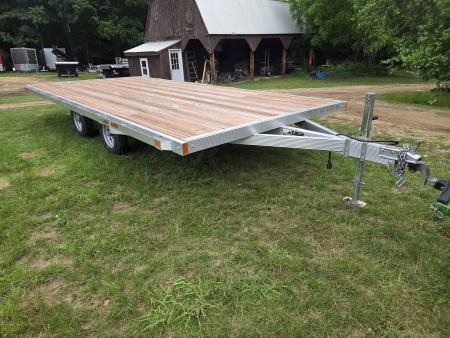 New 2025 Sport Haven 101x18 aluminum flatbed deck over trailer with ramps Utility Trailer