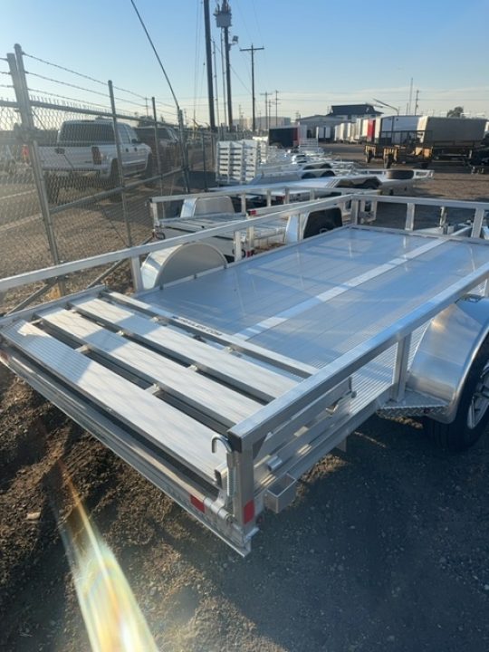 New 2025 H&H Trailers 76x12 Aluminum Rail Side Utility Trailer, 3K Idler Utility Trailer
