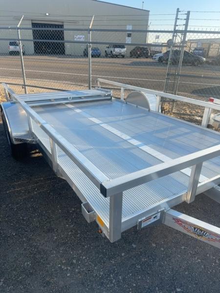 New 2025 H&H Trailers 76x12 Aluminum Rail Side Utility Trailer, 3K Idler Utility Trailer