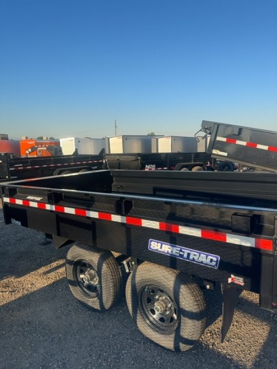 New 2025 Sure-Trac 6 X 10 SD Deckover Dump Trailer, 10K Single Ram Dump Trailer