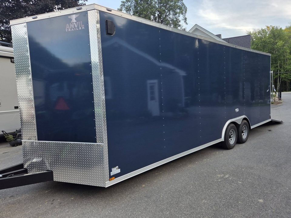 New 2026 Anvil 8.5x24 9990lb gvwr enclosed trailer with 7,6 interior rear ramp blue Car / Racing Trailer