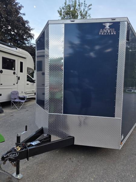 New 2026 Anvil 8.5x24 9990lb gvwr enclosed trailer with 7,6 interior rear ramp blue Car / Racing Trailer