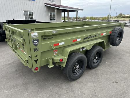 New DTB 83X14 14.9K DUMP TRAILER - SNIPER SERIES - MILITARY GREEN