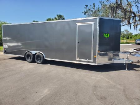 Used 2026 ALCOM 8.5X24 TA ALUMINUM STEALTH Cargo / Enclosed Trailer WITH 2-5200 LB AXLES, SCREWLESS EXTERIOR, 6'10  HEIGHT, REAR RAMP DOOR, 1 PIECE ROOF