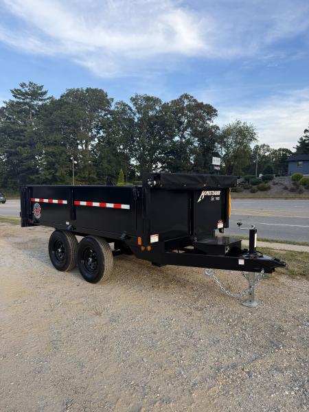 New 2027 HOMESTEADER 610MB SERIES/ 6X10 DUMP TRAILER / 5200# Electric Brake Axles / Curb Side Drop Side / Barn Door Rear Gates / Tarp