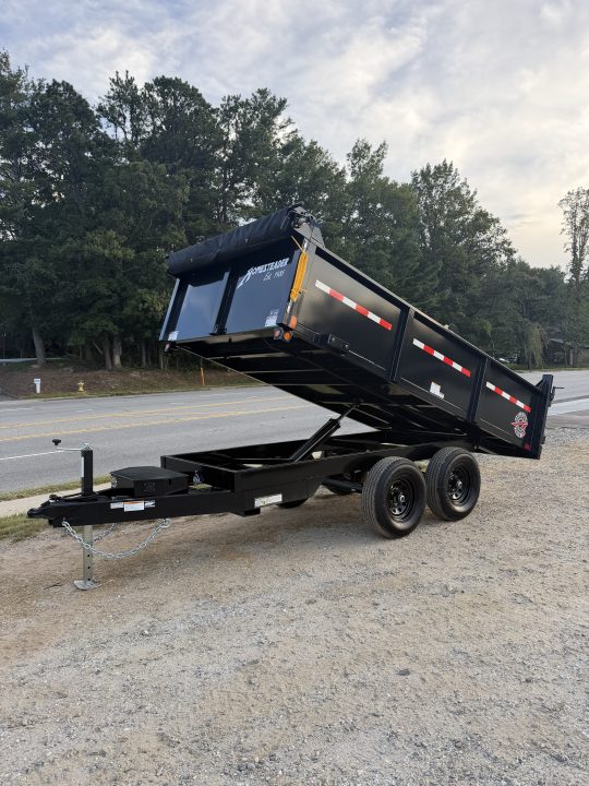 New 2027 HOMESTEADER 612MB SERIES/ 6X12 DUMP TRAILER / 5200# Electric Brake Axles / Curb Side Drop Side / Barn Door Rear Gates / Tarp