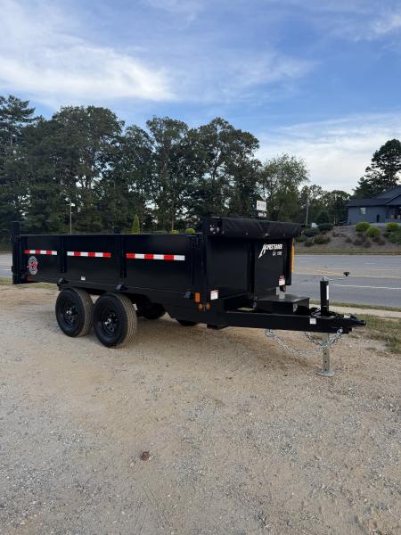 New 2027 HOMESTEADER 612MB SERIES/ 6X12 DUMP TRAILER / 5200# Electric Brake Axles / Curb Side Drop Side / Barn Door Rear Gates / Tarp