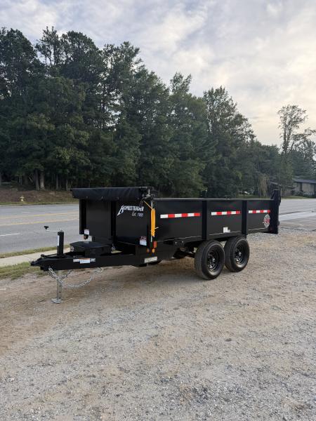 New 2027 HOMESTEADER 612MB SERIES/ 6X12 DUMP TRAILER / 5200# Electric Brake Axles / Curb Side Drop Side / Barn Door Rear Gates / Tarp