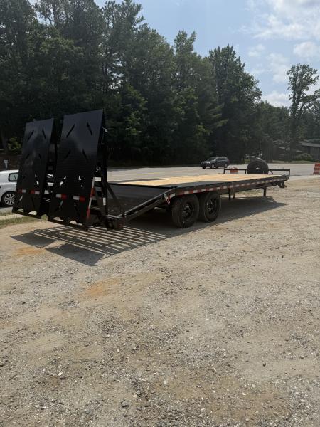 New 2027 Iron Bull Deck Over Trailer / 102" Wide x 25' Long (20' Flat, 5' Dovetail) / 2-8,000# Electric Brake Axles / Rampage Ramps / 215/75r17.5" Tires and Wheels / Matching Spare Tire and Wheel