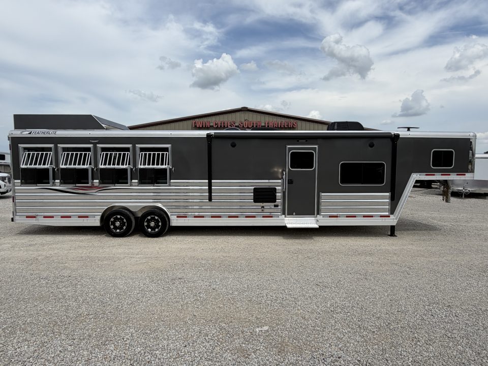 New 2026 Featherlite 4 Horse 15' Living Quarters Gooseneck Horse Trailer