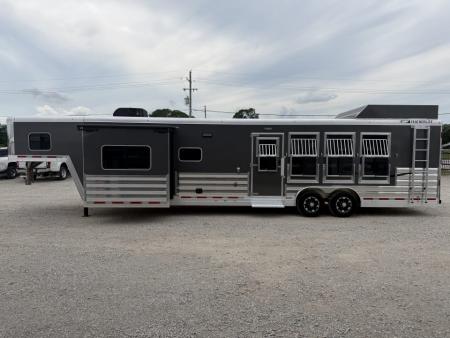 New 2026 Featherlite 4 Horse 15' Living Quarters Gooseneck Horse Trailer