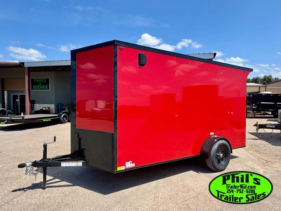 New 2026 6X12 ENCLOSED TRAILER Cargo / Enclosed Trailer REAR WING & SCREWLESS .080 EXTERIOR!