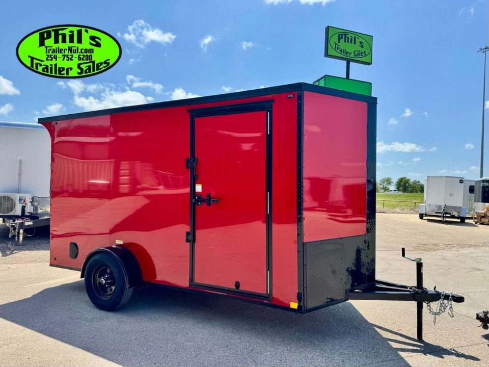New 2026 6X12 ENCLOSED TRAILER Cargo / Enclosed Trailer REAR WING & SCREWLESS .080 EXTERIOR!
