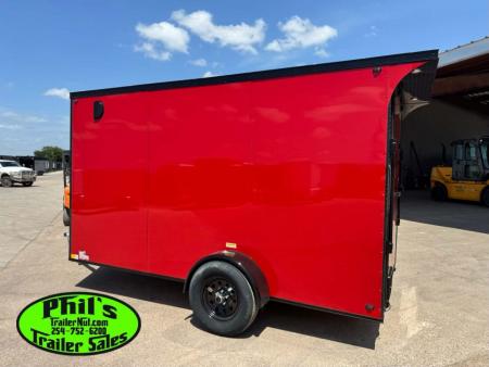 New 2026 6X12 ENCLOSED TRAILER Cargo / Enclosed Trailer REAR WING & SCREWLESS .080 EXTERIOR!