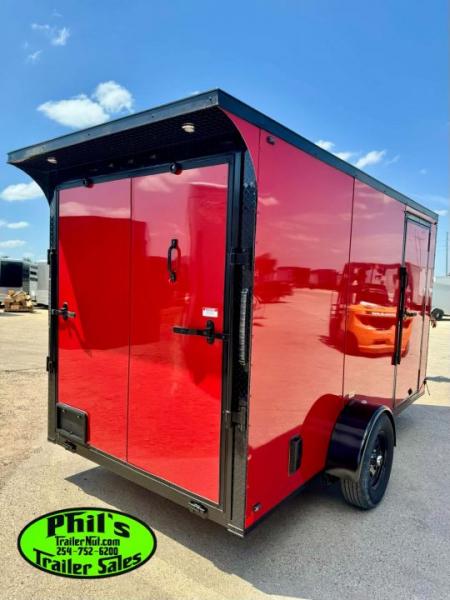 New 2026 6X12 ENCLOSED TRAILER Cargo / Enclosed Trailer REAR WING & SCREWLESS .080 EXTERIOR!