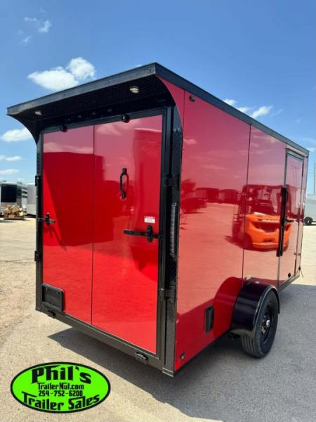 New 2026 6X12 ENCLOSED TRAILER Cargo / Enclosed Trailer REAR WING & SCREWLESS .080 EXTERIOR!