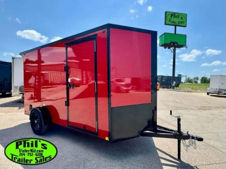 New 2026 6X12 ENCLOSED TRAILER Cargo / Enclosed Trailer REAR WING & SCREWLESS .080 EXTERIOR!