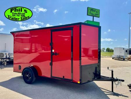 New 2026 6X12 ENCLOSED TRAILER Cargo / Enclosed Trailer REAR WING & SCREWLESS .080 EXTERIOR!