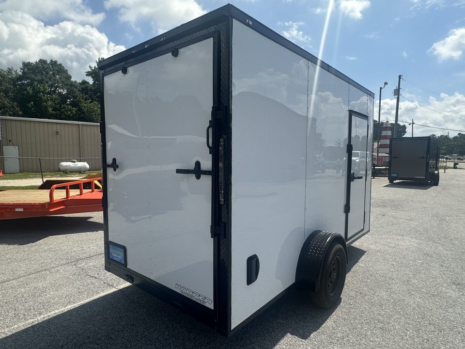 New 2026 6X12 SINGLE AXLE ENCLOSED TRAILER WITH BLACKOUT PACKAGE AND 7' ROOF