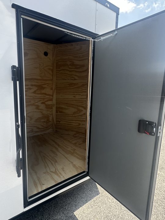 New 2026 6X12 SINGLE AXLE ENCLOSED TRAILER WITH BLACKOUT PACKAGE AND 7' ROOF